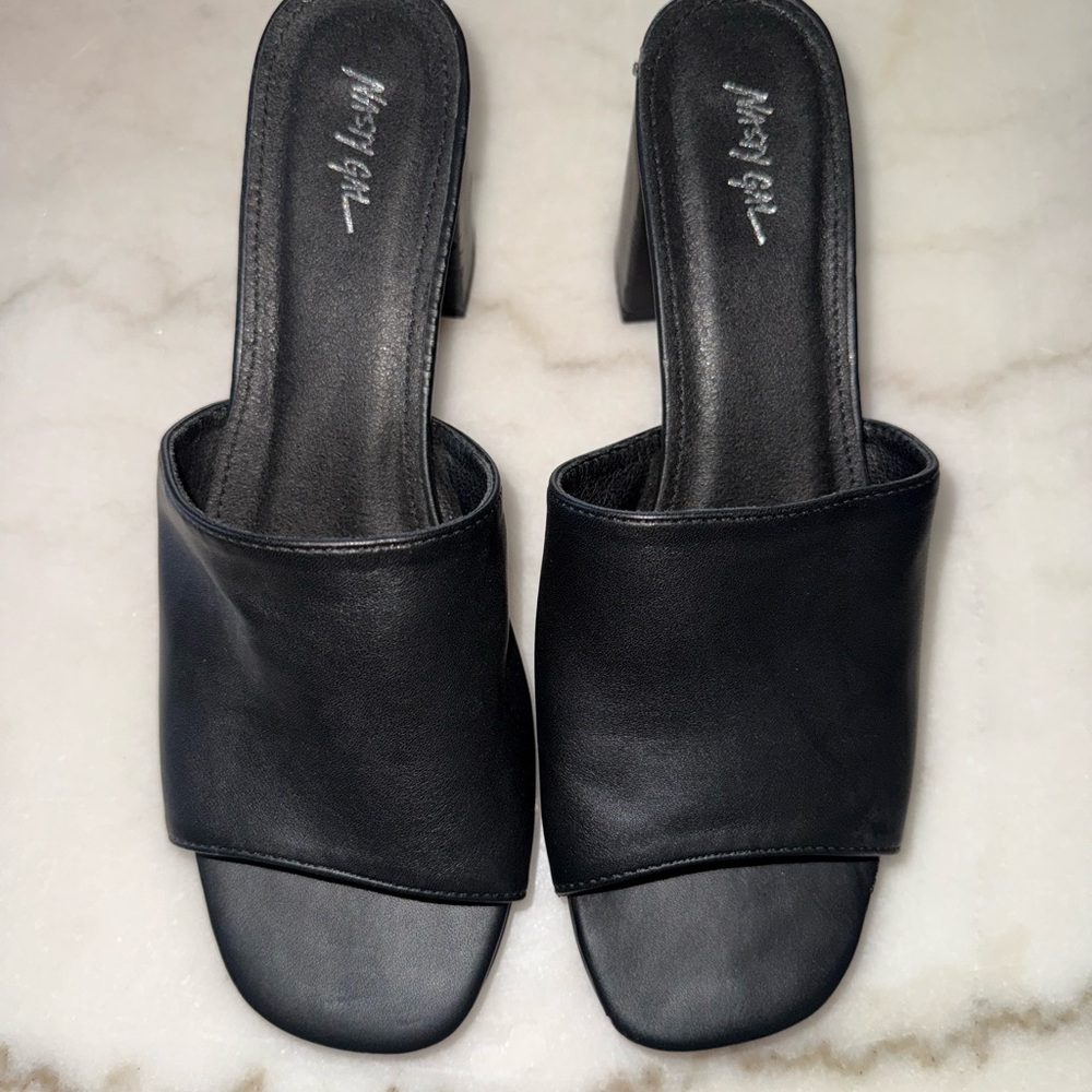 Nasty Gal Black Mules Size 8 UK/9 US